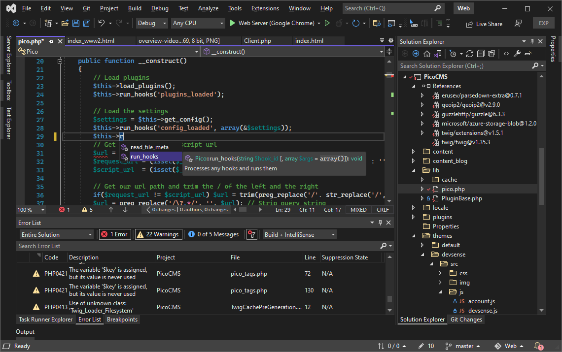 PHP Tools for Visual Studio and VS Code by DEVSENSE